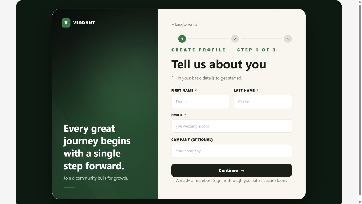 Verdant Member Registration on Oqtane