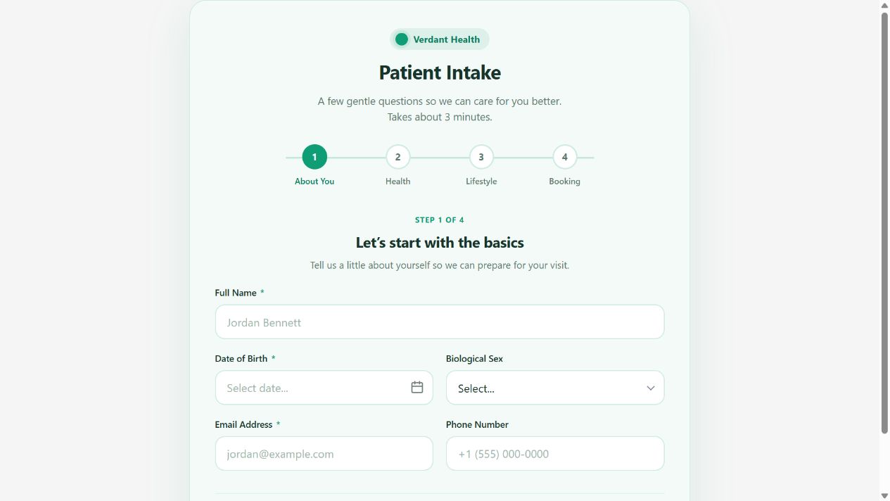 Wellness & Patient Intake on Oqtane