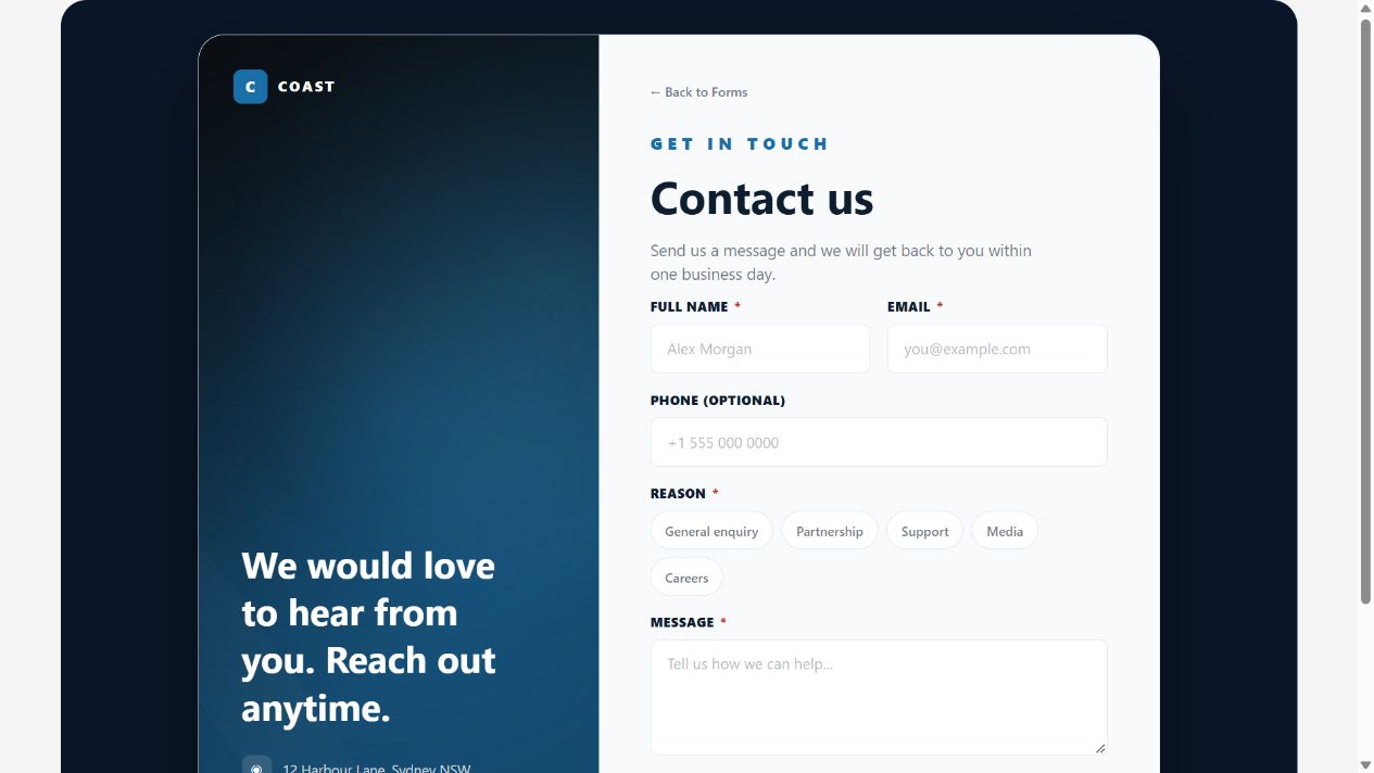 Azure Contact Request on Oqtane