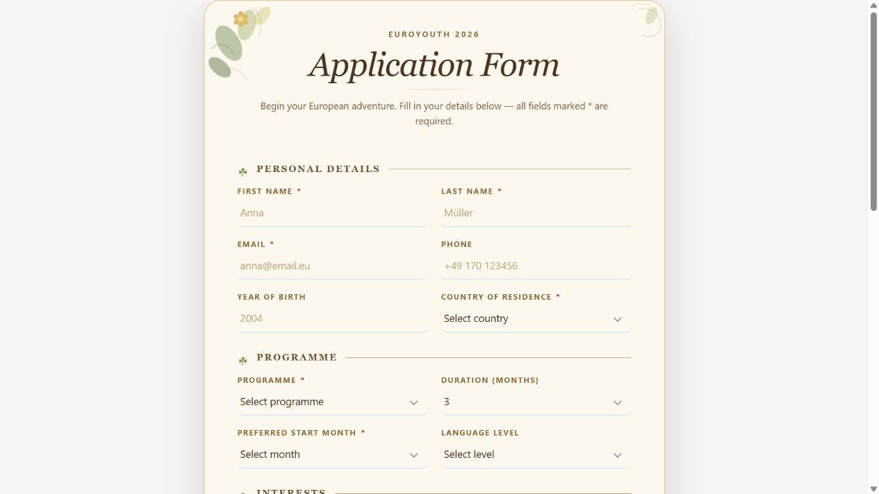 Botanical Thank You Application on Oqtane